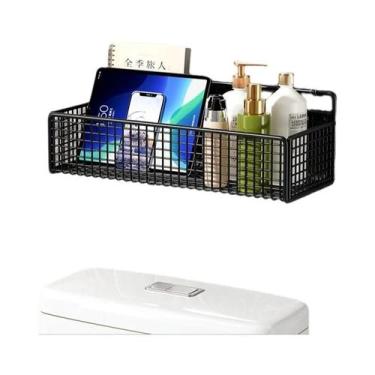 Imagem de Prateleira De Banheiro Montada Na Parede Sem Furos, Suporte De Armazen