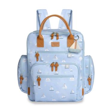 Imagem de Mochila Urban Barquinhos Estampada Azul - Masterbag