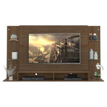 Imagem de Painel Tv até 60" com Prateleiras de Vidro Braga Multimóveis