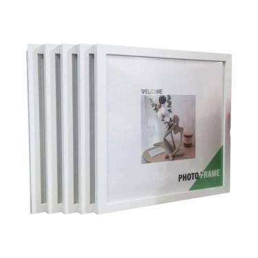 Imagem de Conjunto De Porta-Retratos Quadrados De Madeira 5 Peças 15/20/25/30cm 