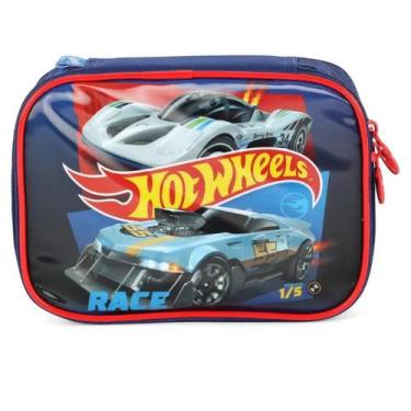 Imagem de Estojo escolar box menino bolsinha porta lapis hot wheels - Luxcel, Ve