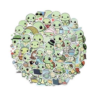 Imagem de Pacote De Adesivos De Tartaruga Kawaii À Prova d'Água Para Telefone, C