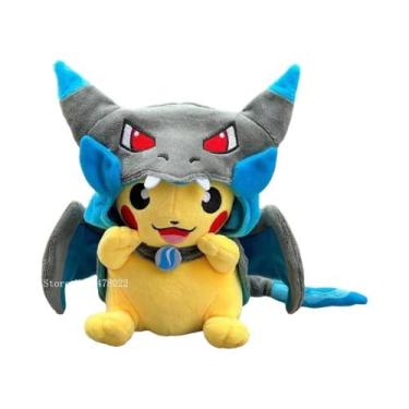 Imagem de Brinquedos De Pelúcia Mega Brilhantes Charizard Pikachu 4PCS Cosplay P