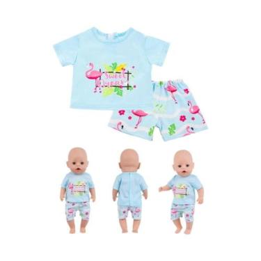 Imagem de Roupa De Boneca Reborn De 43cm (18 Polegadas) Para Bonecas Bebê, Com T
