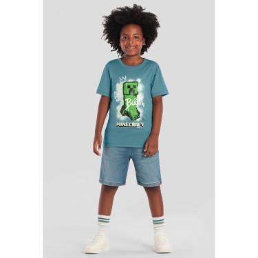 Imagem de Camiseta infantil menino do Minecraft em gel Brandili