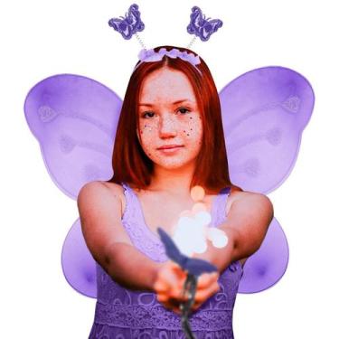 Imagem de Kit Fantasia Menina Borboletinha Infantil Bonita Carnaval Asinha Sainh