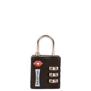 Imagem de Cadeado TSA com Combinação Preto - Sestini, Preto