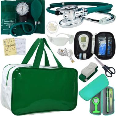 Imagem de Kit Enfermagem Cores Bolsa Top Premium + Medidor Glicose - Love Saude,