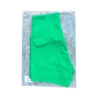 Imagem de Shorts de Yoga Fitness Feminino - Cintura Alta, Cor Sólida, Legging Ju