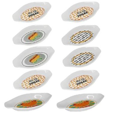 Imagem de Conjunto 10 Pratos Para Hot Dog Cachorro Quente Formato de Canoa - WAR