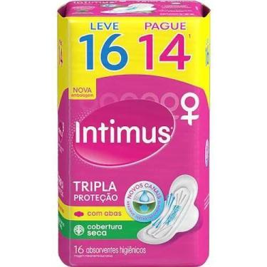 Imagem de Absorvente Intimus Gel Tripla Proteção Cobertura Seca Com Abas - 16 Un