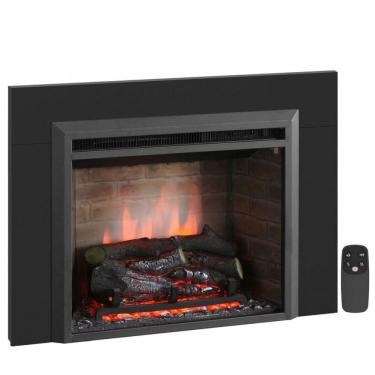 Imagem de Lareira Elétrica PuraFlame Western Preto com Kit de Moldura Tronco em Resina 86.1 cm (L...