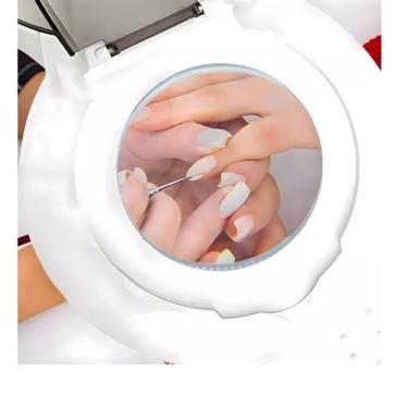 Imagem de Lupa Luminária de Tripé Aumento 10x 120 LED Branco Frio 6000K com Lente Vidro Cristal Bivolt OEM