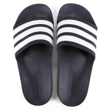 Imagem de Chinelo Slide Adidas Adilette Shower, Preto, Branco, 38/39