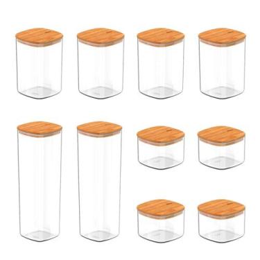 Imagem de Kit de potes herméticos Ou 10 peças Linha Keep