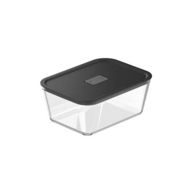 Imagem de Pote de vidro hermético Ou 2,4L Linha Fresh Lock, Preto