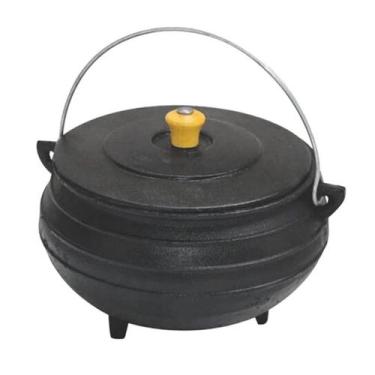 Imagem de Panela Tripé De Ferro Fundido Com Tampa - Capacidade 5 Lt - Rig Fundid