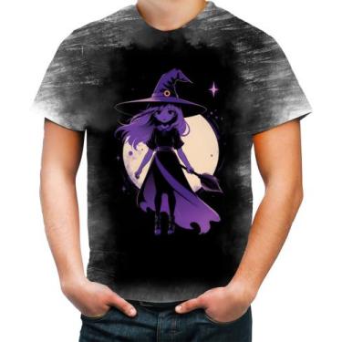 Imagem de Camiseta Desgaste Bruxa Halloween Púrpura Festa 6 - Kasubeck Store®, B