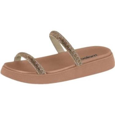Imagem de Sandália Moleca Papete Slide com Strass Feminina-Feminino