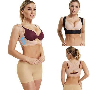 Imagem de Colete Postural Feminino Invisível Preto Corretor de Coluna e Ombros A