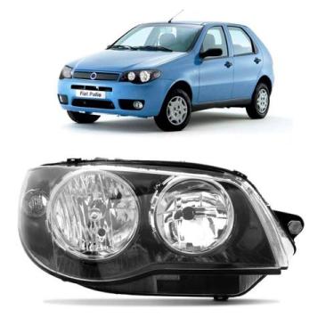 Imagem de FAROL PALIO 2004 a  2014 MÁSCARA NEGRA ARO CROMADO - SP ACESSÓRIOS, Di