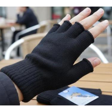 Imagem de Luva Adulto Unissex Sem Dedos Para Frio Cor preta Juvenil Adulto - MDM