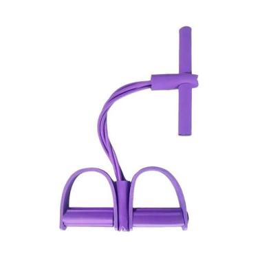 Imagem de Tensionador De Pedal Com Quatro Tubos, Faixa Elástica Para Fortalecime