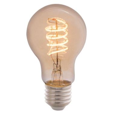 Imagem de Lâmpada Led De Filamento Espiral Tramontina A60 4 W 2200 K Luz Amarela âmbar