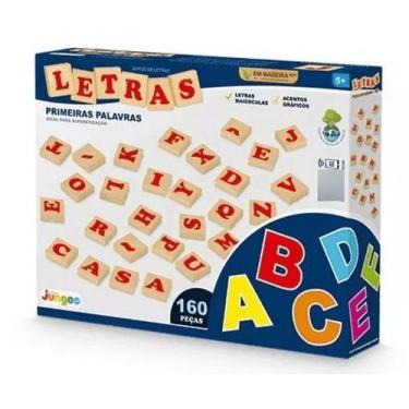 Imagem de Letras Mágicas Em Madeira 160 peças Ref.702 Letras Magicas Em Madeira 