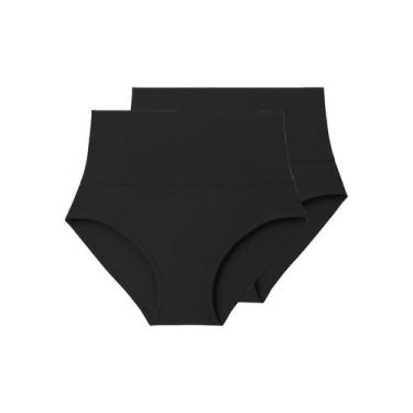Imagem de Kit com 2 Calcinhas Hot Pant Liz 70302, Preto, GG