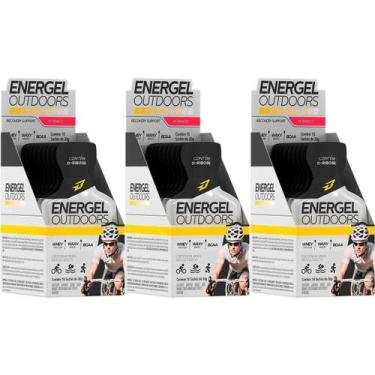 Imagem de Kit 3X Energel Outdoors - 10 Unidades Morango Silvestre - BodyAction -