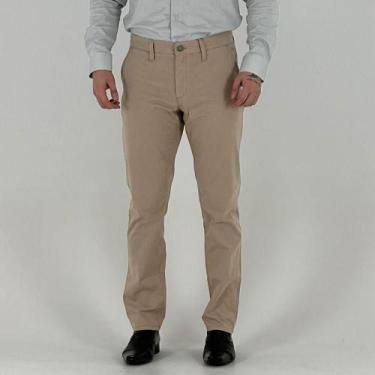 Imagem de Calça Dudalina Esporte Fino Slim Masculina, 44, Bege