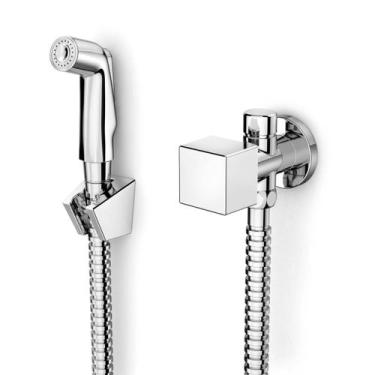 Imagem de Ducha Higiênica Com Derivação e Registro Quadrado Cromado Basic Plus C