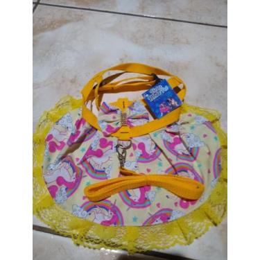 Imagem de Peitoral Fêmea com Saia PP - Victor Moda Pet, Amarelo, G