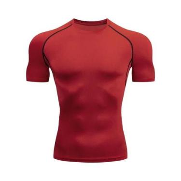 Imagem de Camisa De Compressão Masculina De Secagem Rápida Para Corrida, Manga C
