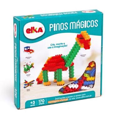 Imagem de Conjunto Pinos Mágicos 170 Peças Monta Monta - Elka Brinquedos