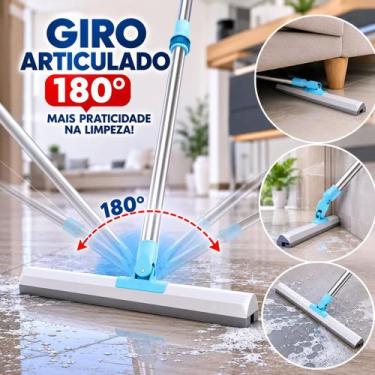 Imagem de Rodo Magico Grande para Limpeza Articulado 180 Graus em Aluminio e Sil