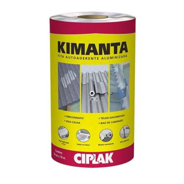 Imagem de Fita Adesiva Asfáltica Kimanta Ciplak Impermeável Autoadesiva Prata Sika Brasil 30CM 10M