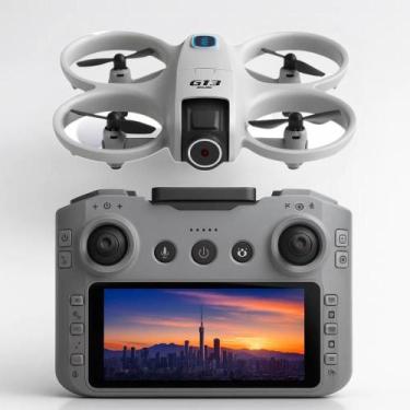 Imagem de Mini Drone GT3 4K Profissional Dobrável Com Tela Integrada FPV Voo Est
