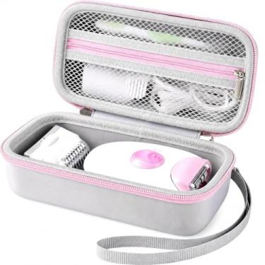 Imagem de Capa compatível com Braun Epilator Silk-epil 3 3-270, Armazenamento para Depilação e Aparador para Mulheres, Suporte para Depiladores Faciais e Cabeça de Aparelhos, Escova de Limpeza,