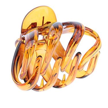 Imagem de dailymall Grampos de cabelo femininos de plástico com garra de garras de polvo para mulheres – Marrom, conforme descrito