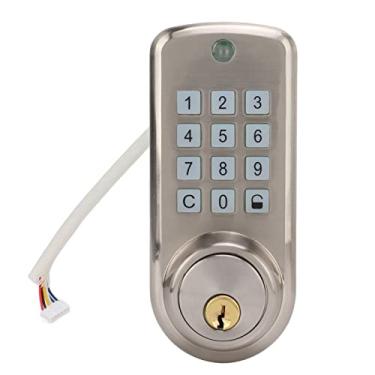 Imagem de Fechadura de porta eletrônica, fechadura 2 em 1, senha mecânica, desbloqueio de chave digital, impermeável, entrada de segurança para casa, hotel, apartamento