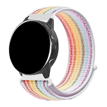 Imagem de Pulseira 20mm Nylon Loop compatível com Samsung Galaxy Watch Active 1 e 2 - Galaxy Watch 3 41mm - Galaxy Watch 42mm - Amazfit GTR 42mm - Amazfit GTS - Amazfit Bip - Marca LTIMPORTS (Arco-íris)