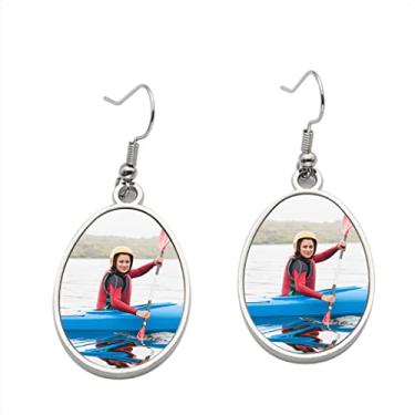 Imagem de Brincos de remo com 4 pingentes para meninas - Presente de festa de aniversário dos namorados, Metal, Sem pedras preciosas