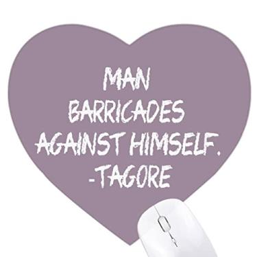 Imagem de Qoutes Famous People Healing Barricades Aganist Himself Heart Mousepad Tapete de borracha para jogos de escritório