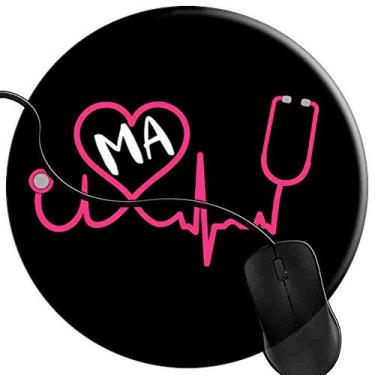Imagem de Mouse pad para computadores, mouse pads de jogos escritório para laptop tapete de mouse para PC antiderrapante mouse pad assistente médico Ma ECG estetoscópio heartístico 2T3137