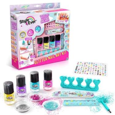 Imagem de Kit de Artes Decore Suas Unhas Glitter BARAO