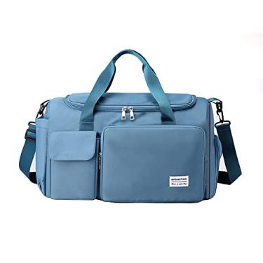 Imagem de NUTOT bolsa academia feminina,bolsa de ombro feminina,bolsa para viagem,mala de mão,bolsa transversal à prova d'água,bolsa para laptop trabalhar, (azul)