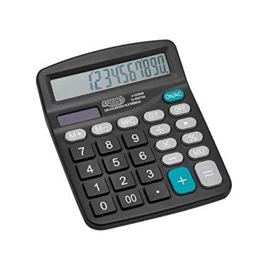 Imagem de Calculadora Grande 12 Dígitos de Mesa Preta, BRW