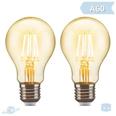 Imagem de Kit 2 Lâmpadas Filamento Led Retro Vintage A60